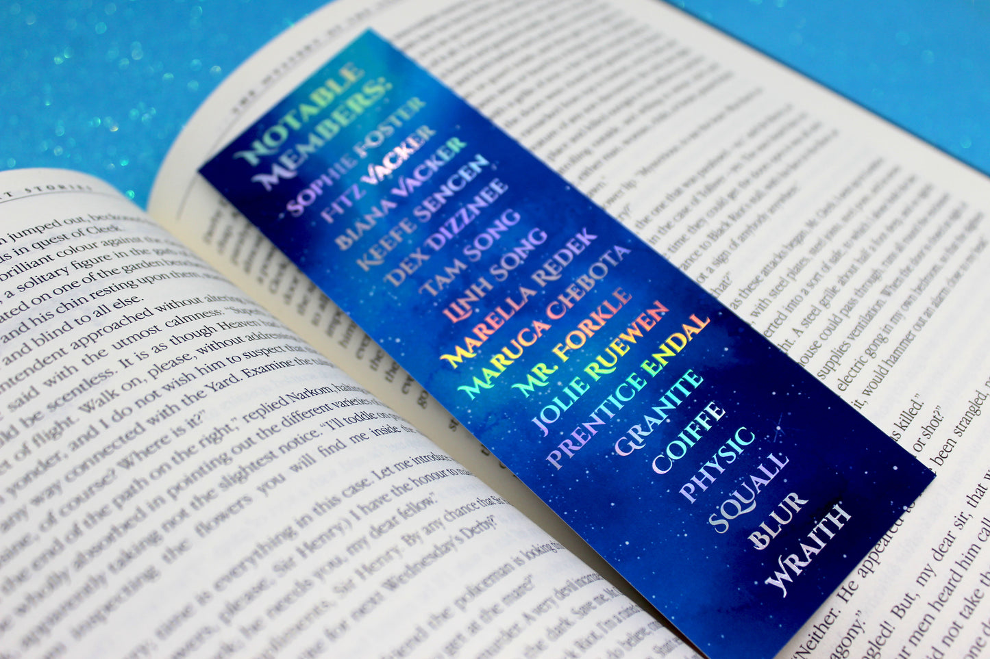 Keeper of the Lost Cities Black Swan inspired Holographic Foil Bookmark | Double-sided bookmark | KOTLC