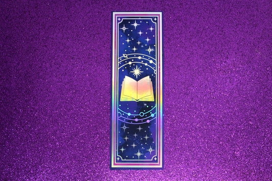Night Owl Tarot inspired Holographic Foil Bookmark | Double-sided bookmark