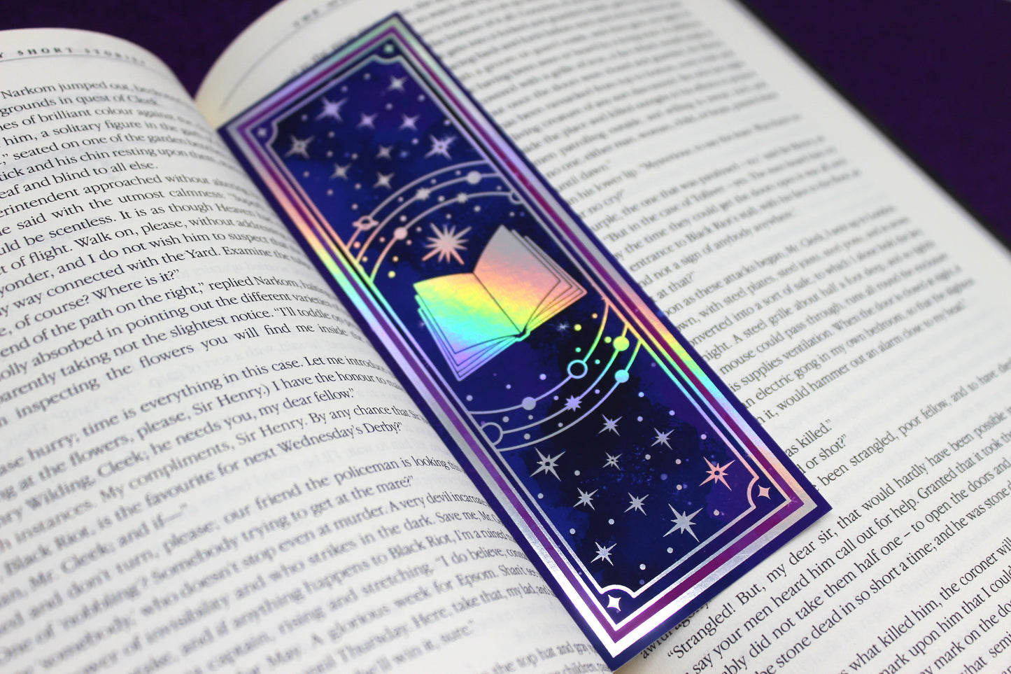 Book Dragon Tarot inspired Holographic Foil Bookmark | Double-sided bookmark