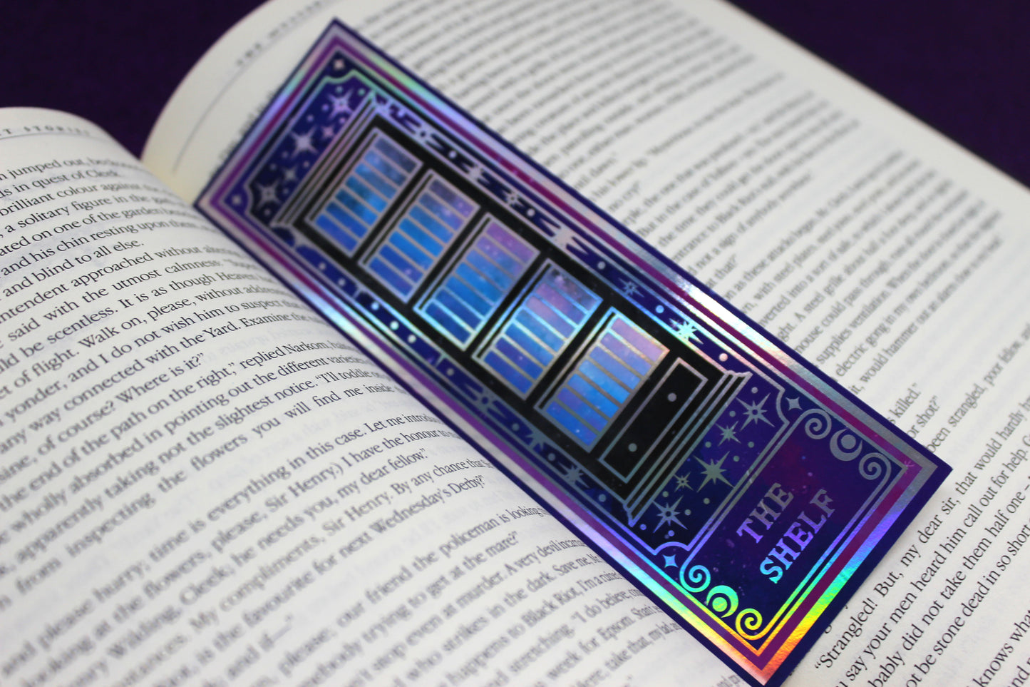 The Shelf Tarot inspired Holographic Foil Bookmark | Double-sided bookmark