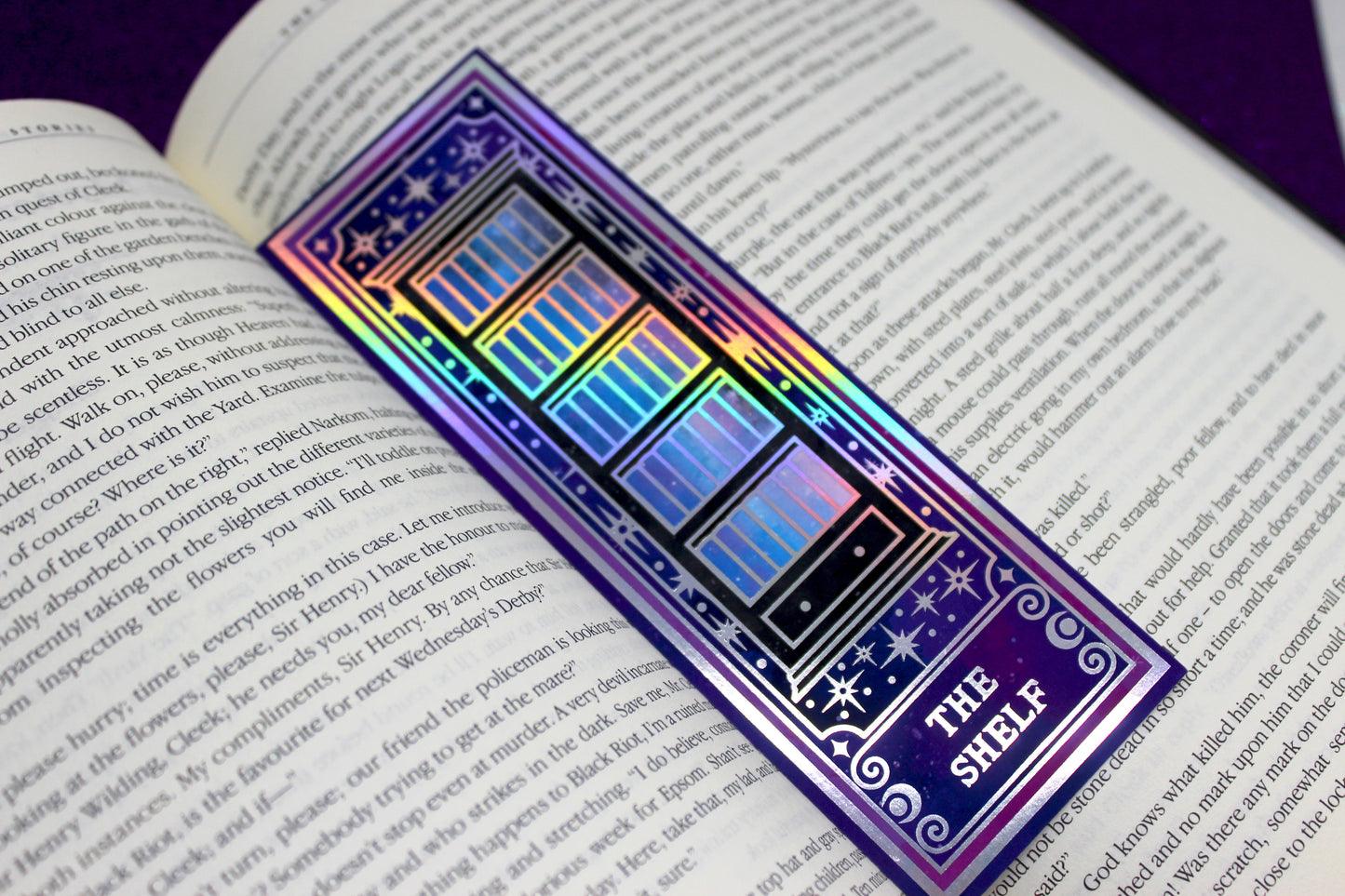 The Shelf Tarot inspired Holographic Foil Bookmark | Double-sided bookmark