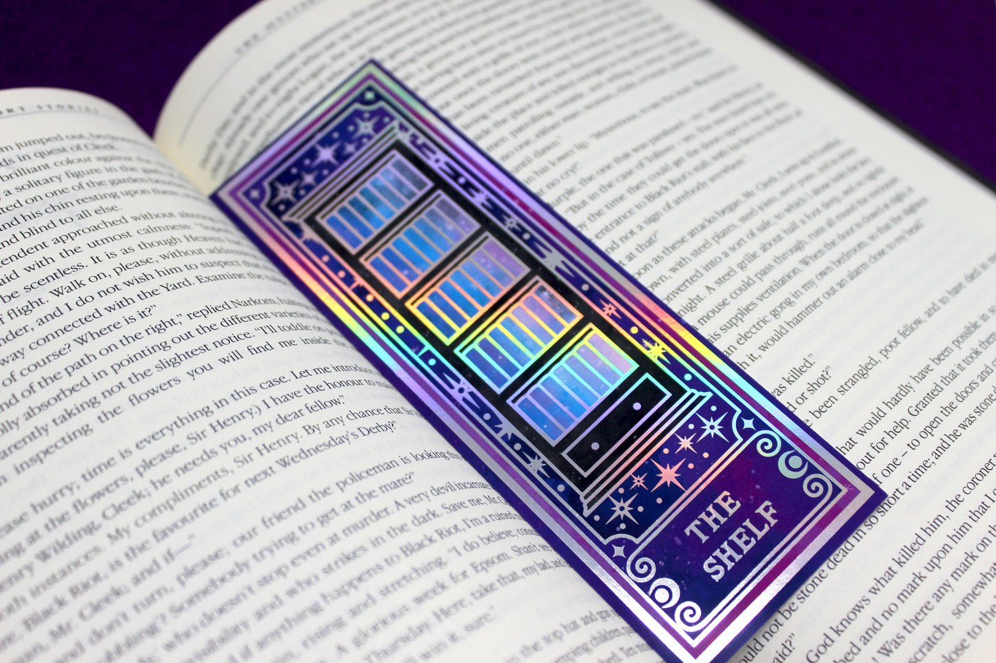 The Shelf Tarot inspired Holographic Foil Bookmark | Double-sided bookmark