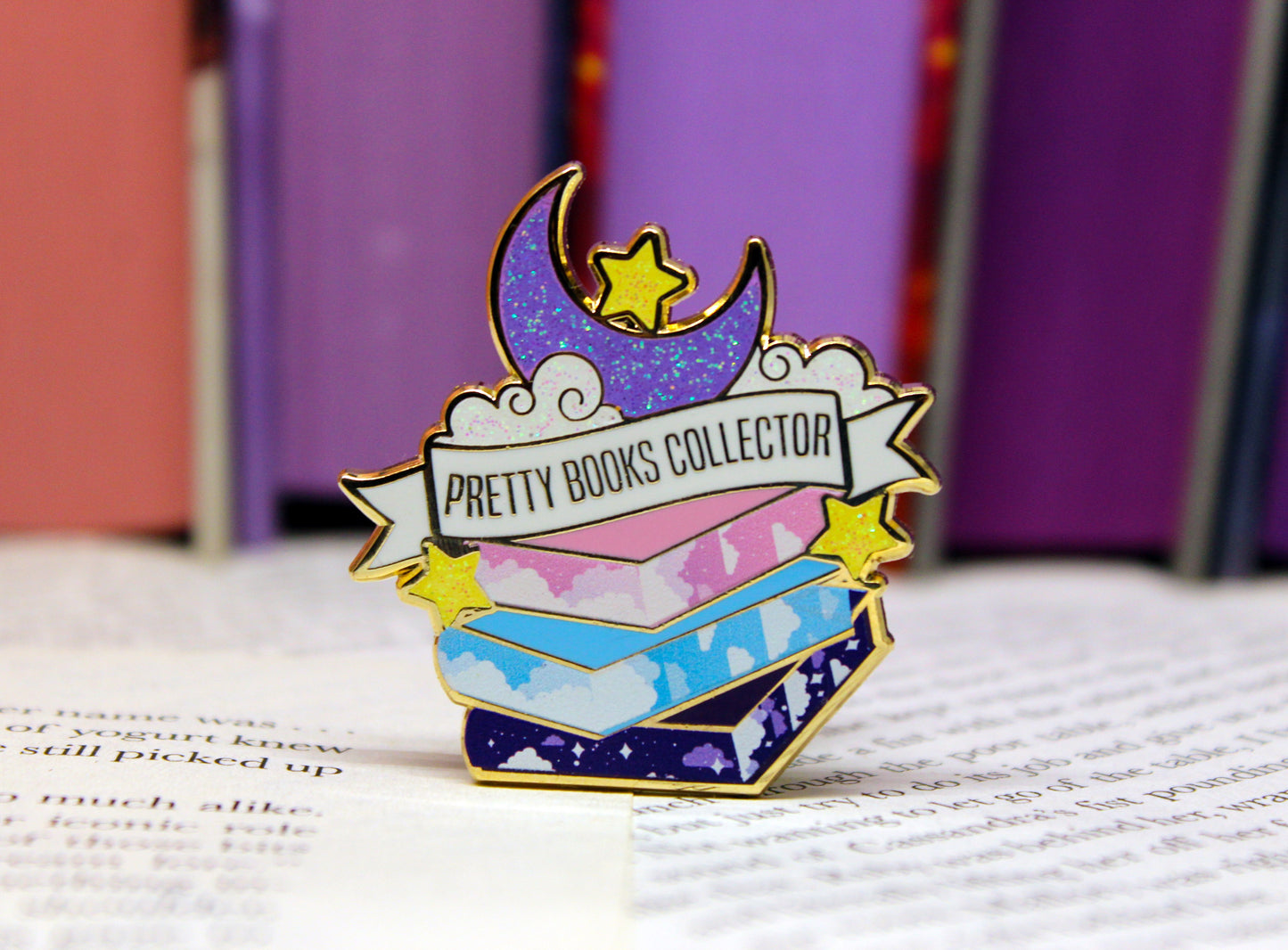 Pretty Books Collector hard enamel pin  | Book lover | Bibliophile