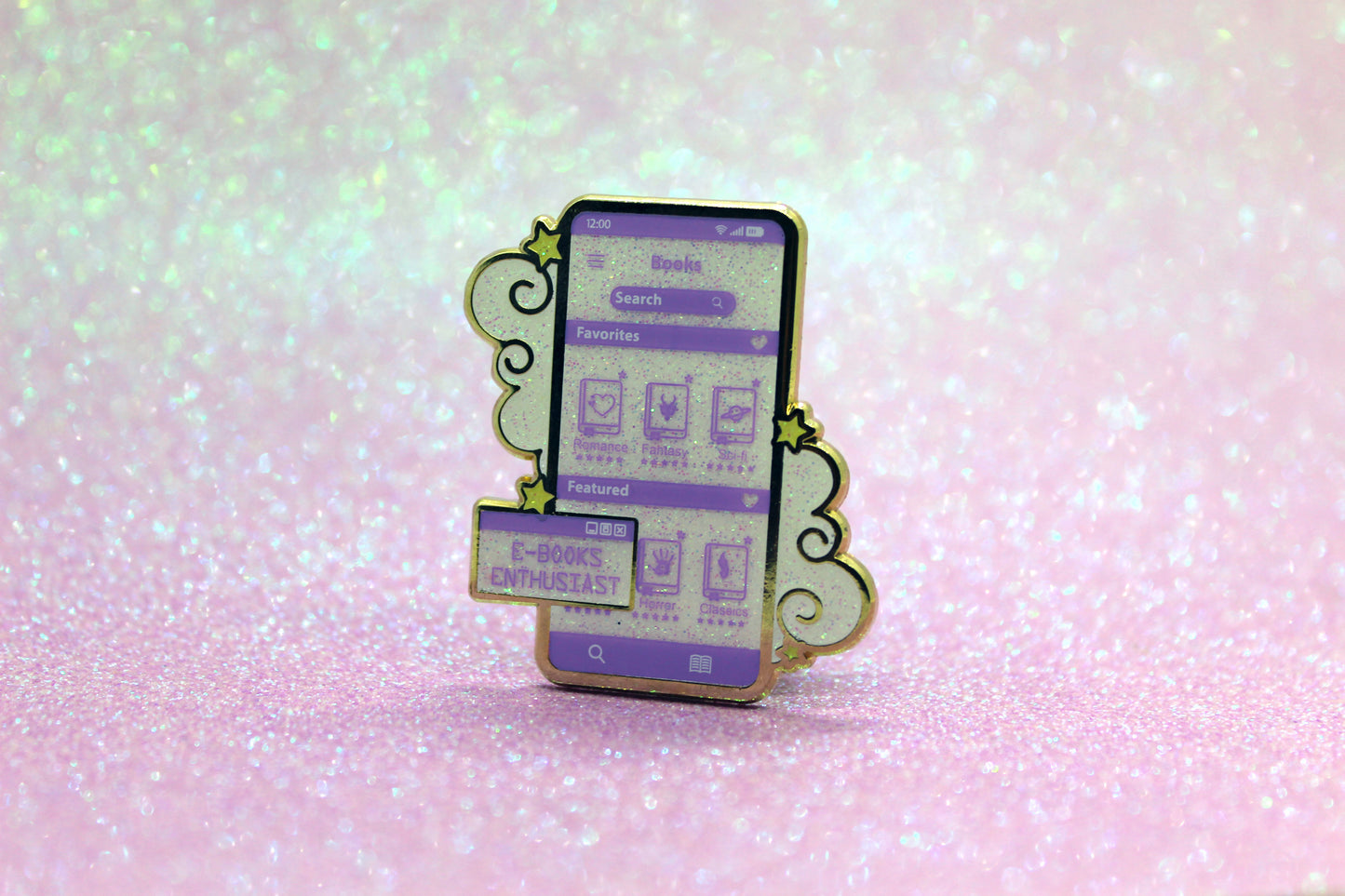 E-Book Enthuasiat Purple hard enamel pin | Book lover | Bibliophile