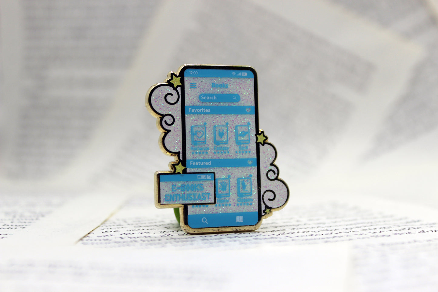 E-Book Enthuasiat Blue hard enamel pin | Book lover | Bibliophile