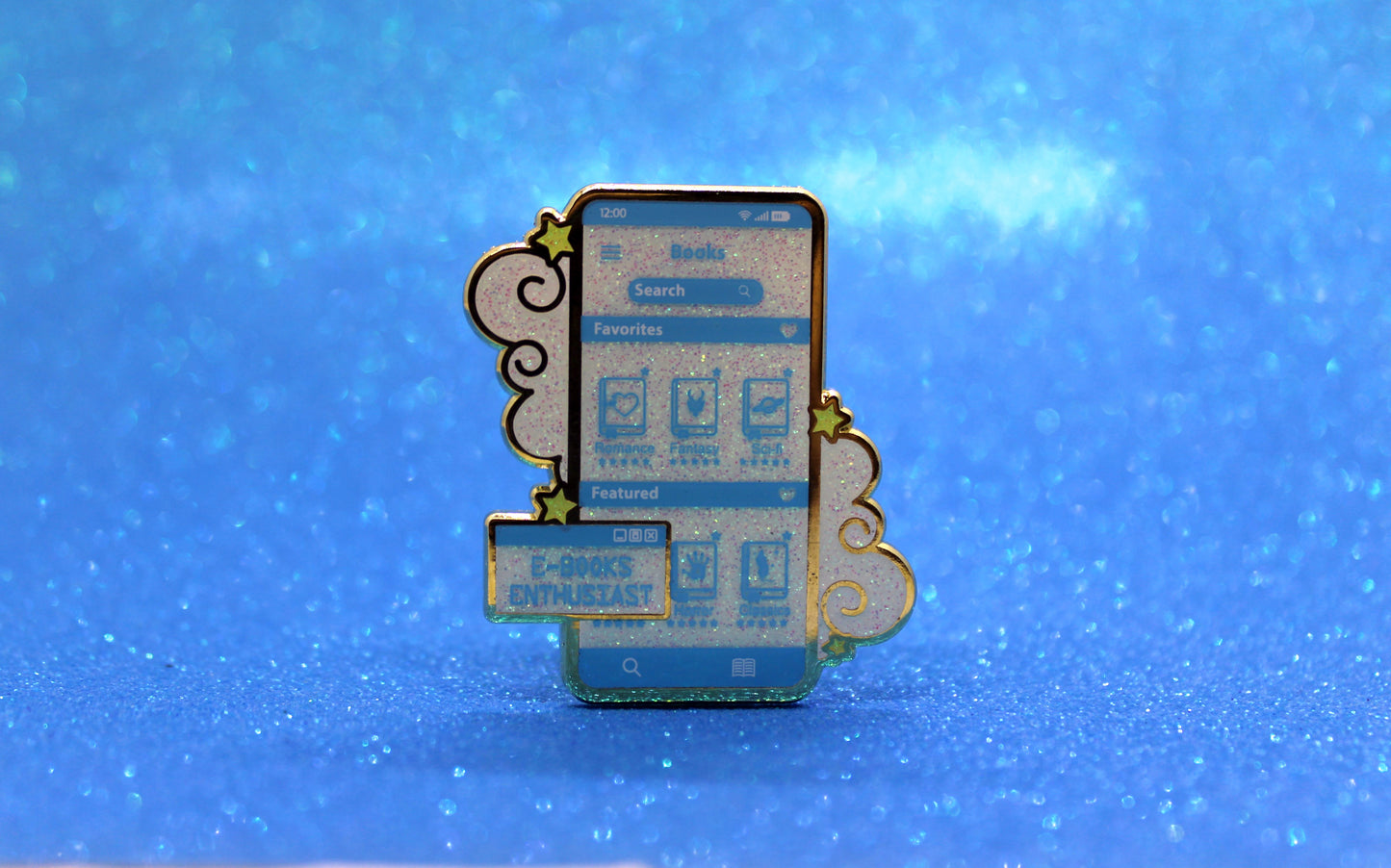 E-Book Enthuasiat Blue hard enamel pin | Book lover | Bibliophile