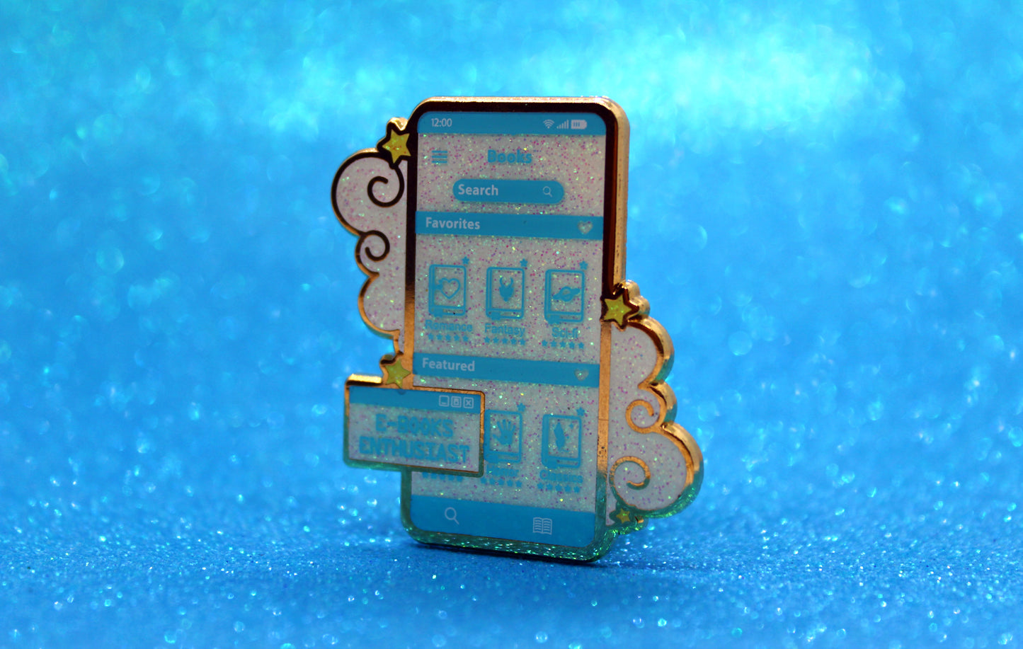 E-Book Enthuasiat Blue hard enamel pin | Book lover | Bibliophile