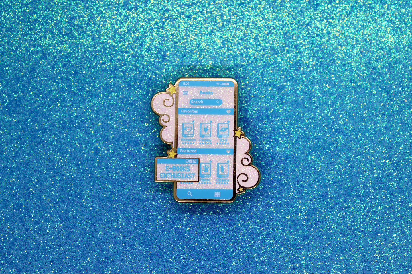 E-Book Enthuasiat Blue hard enamel pin | Book lover | Bibliophile