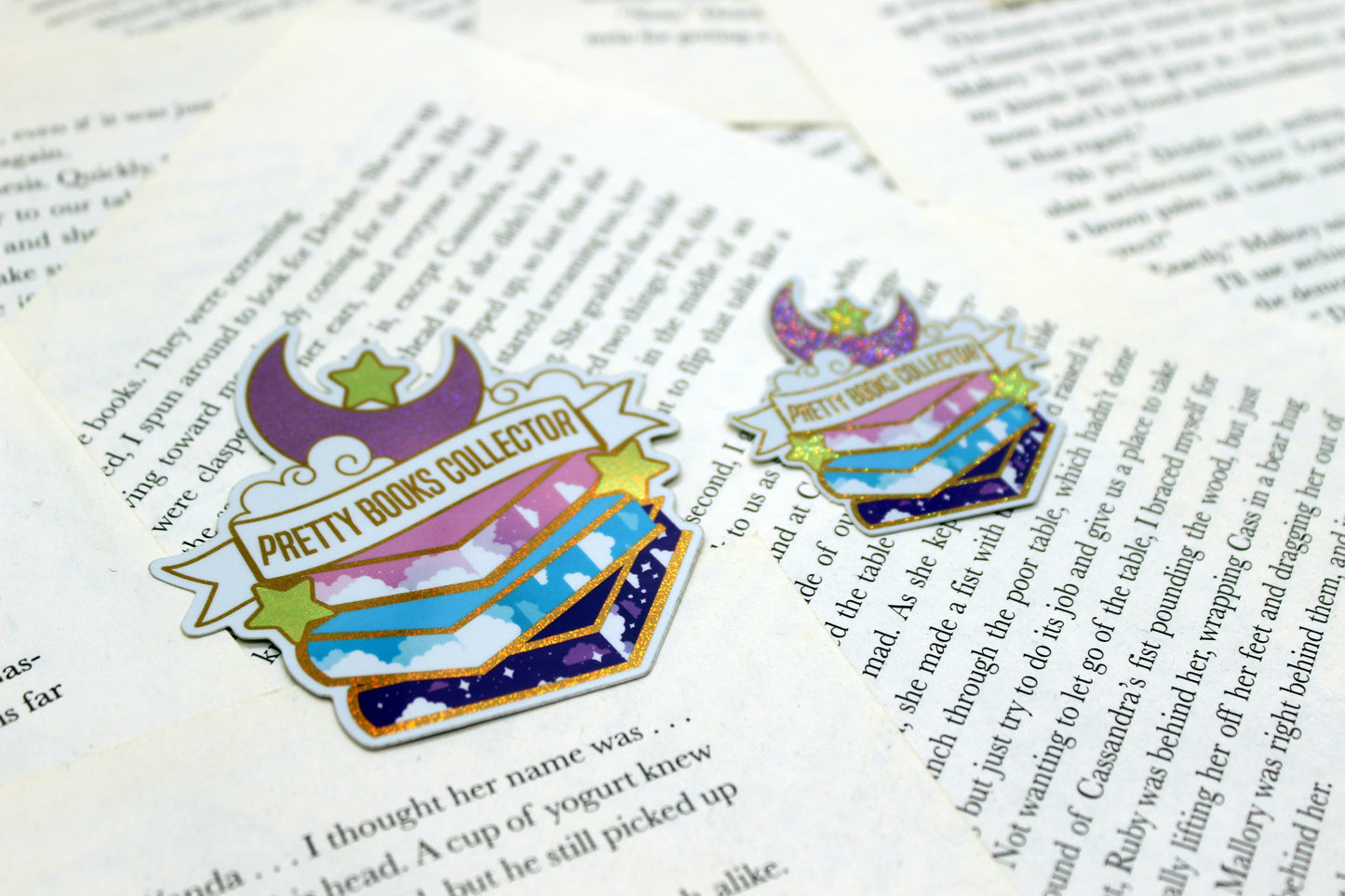Pretty Books Collector Holographic Vinyl Sticker | Fantasy Reader Gift | Bookish Hoarder