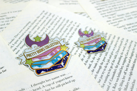 Pretty Books Collector Holographic Vinyl Sticker | Fantasy Reader Gift | Bookish Hoarder