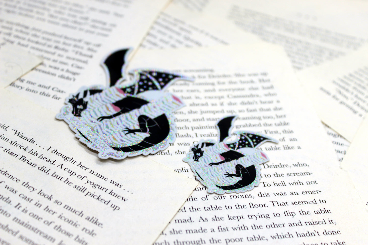 Book Dragon Holographic Vinyl Sticker | Fantasy Reader Gift | Bookish Hoarder