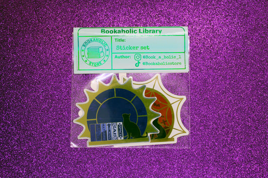 Literary Genre Window Sticker Pack | Sci-Fi, Horror & Nautical Fiction | Mirror Bookish Vinyl Stickers