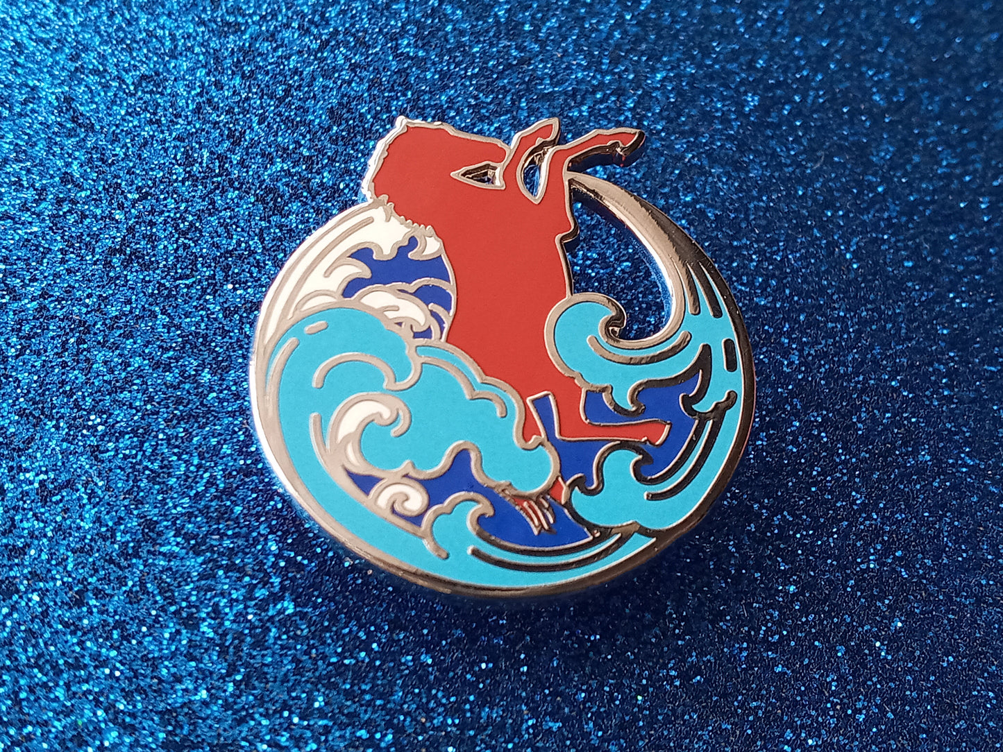 The Scorpio Races inspired bookish enamel pin