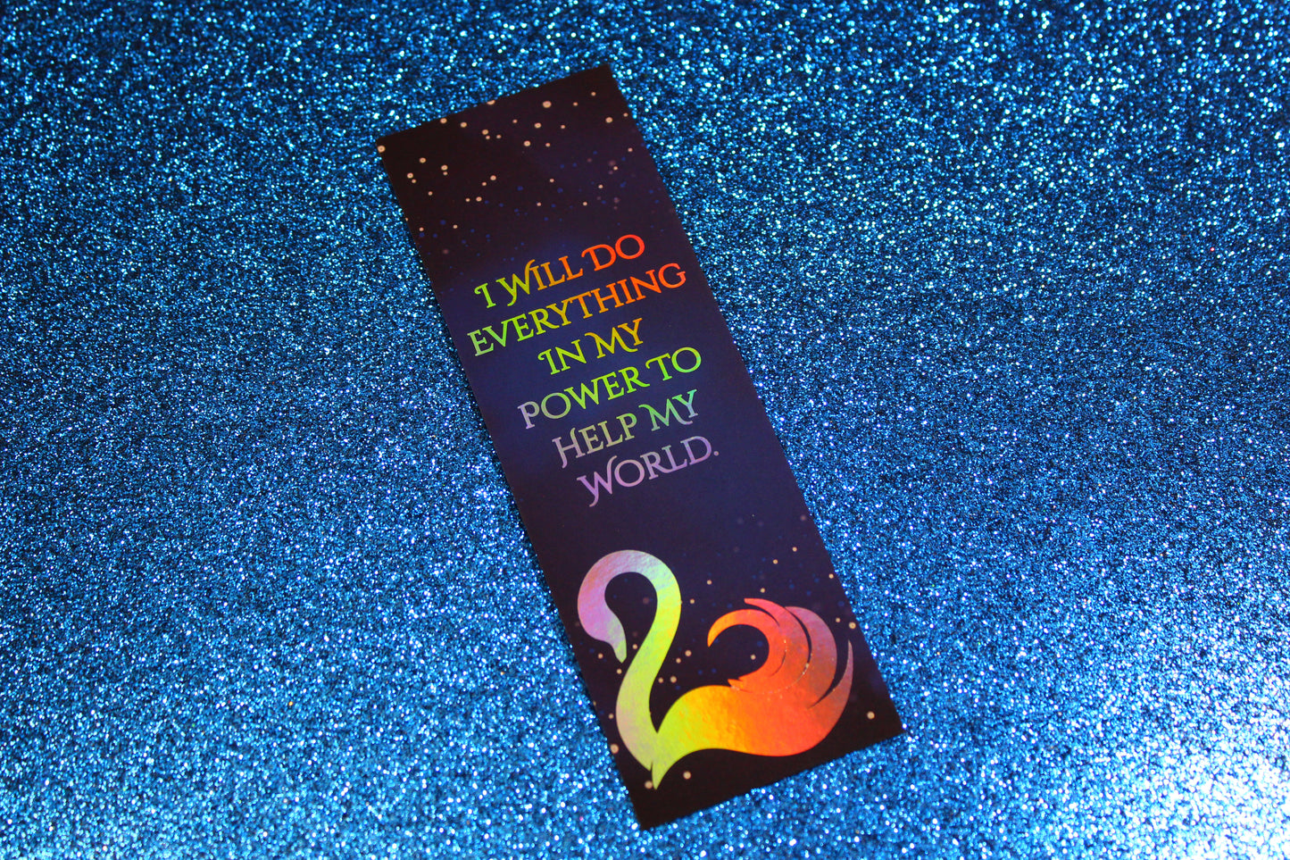 Keeper of the Lost Cities inspired Black Swan holographic bookmark