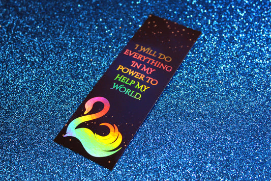 Keeper of the Lost Cities inspired Black Swan holographic bookmark