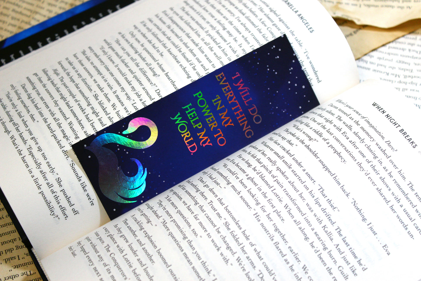 Keeper of the Lost Cities inspired Black Swan holographic bookmark