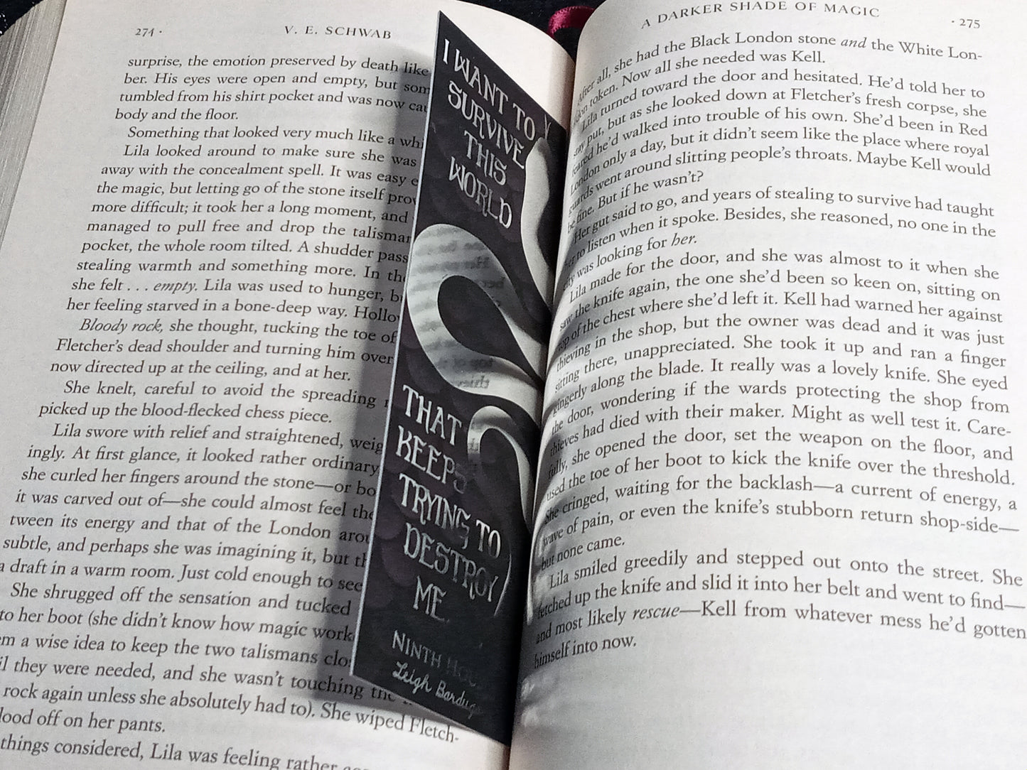 Ninth House inspired bookish foil bookmark