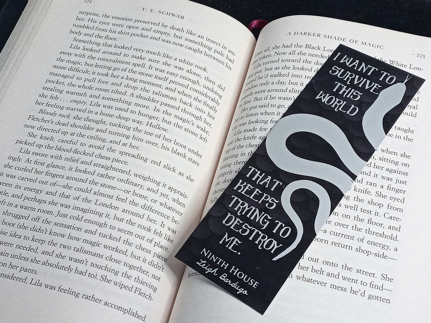 Ninth House inspired bookish foil bookmark