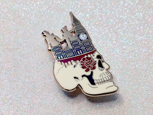 Stalking Jack the Ripper inspired bookish enamel pin