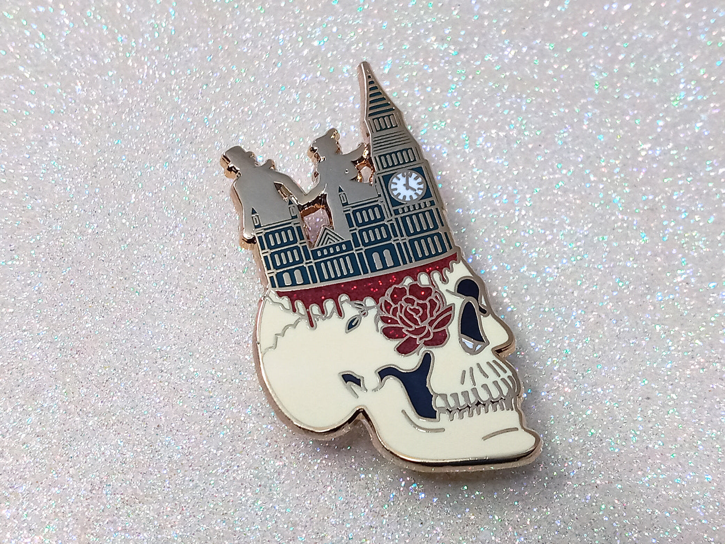 Stalking Jack the Ripper inspired bookish enamel pin