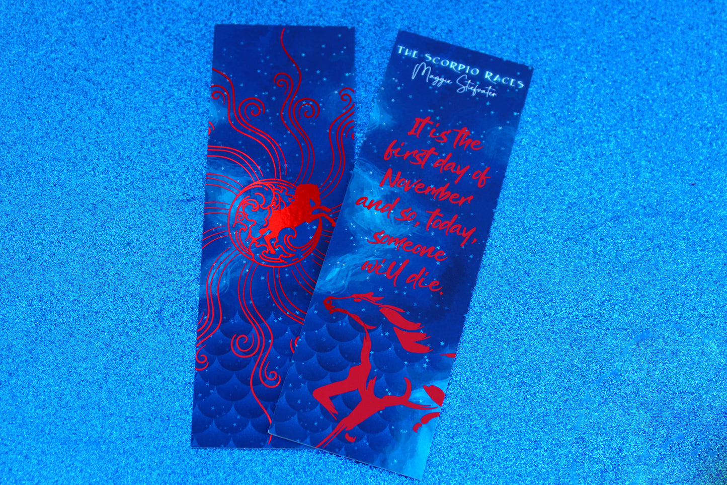 The Scorpio Races inspired bookish foil bookmark