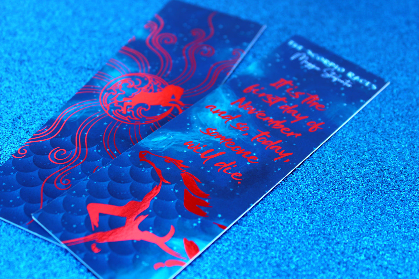 The Scorpio Races inspired bookish foil bookmark