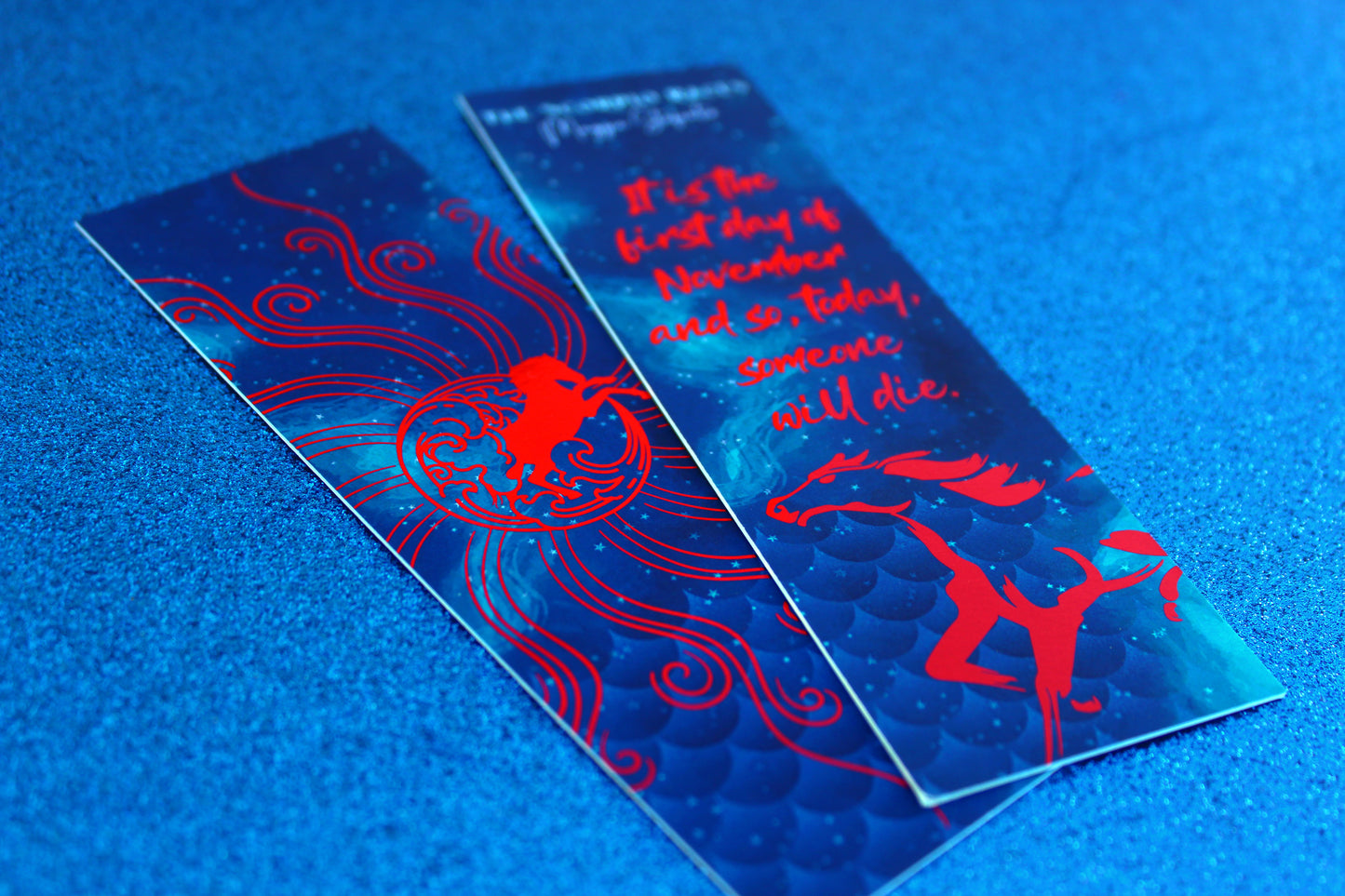 The Scorpio Races inspired bookish foil bookmark