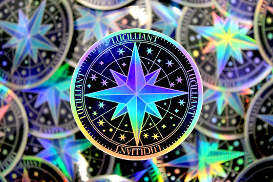 Keeper of the Lost Cities inspired bookish holographic vinyl sticker unmapped stars