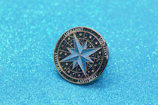 Keeper of the Lost Cities inspired bookish enamel pin unmapped stars