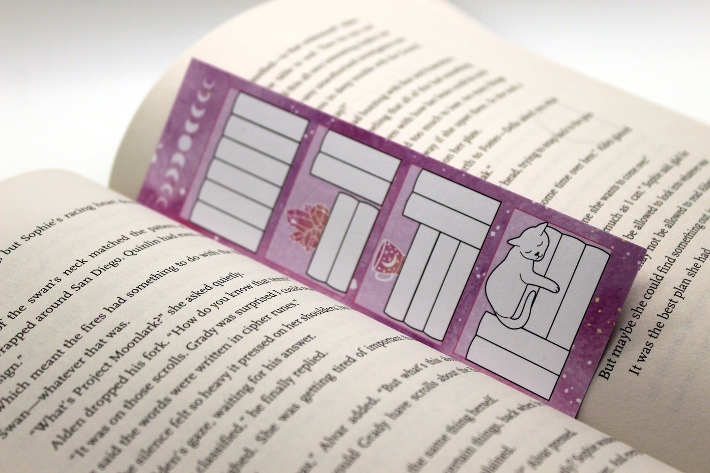 Pink Reading Tracker Bookmark | Holographic Foil Bookmark