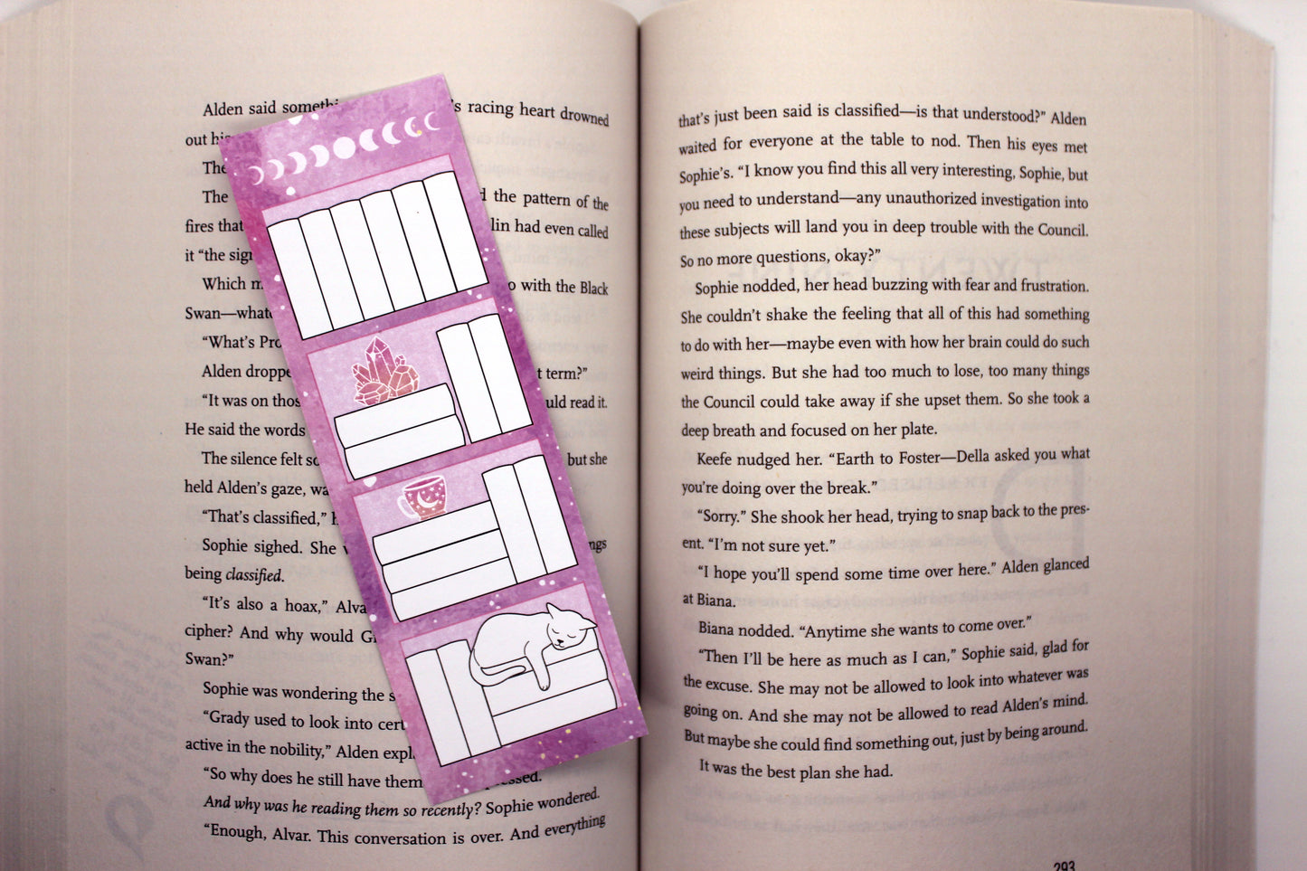 Pink Reading Tracker Bookmark | Holographic Foil Bookmark