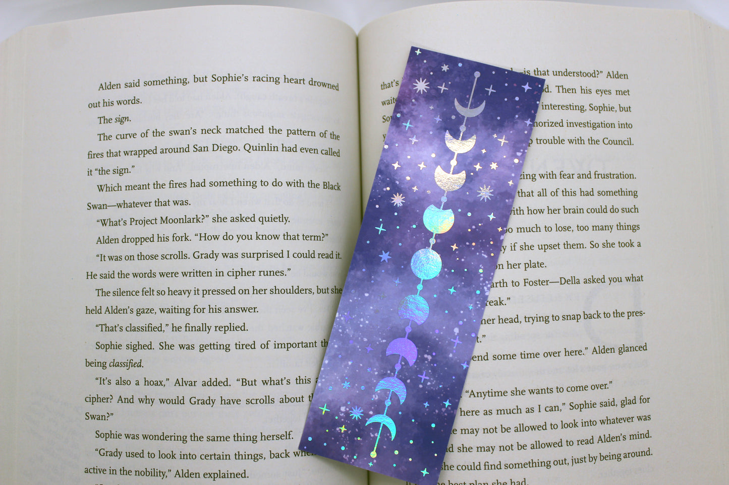 Lilac Reading Tracker Bookmark | Holographic Foil Bookmark