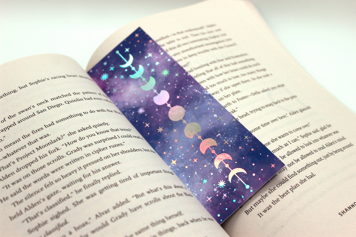 Lilac Reading Tracker Bookmark | Holographic Foil Bookmark