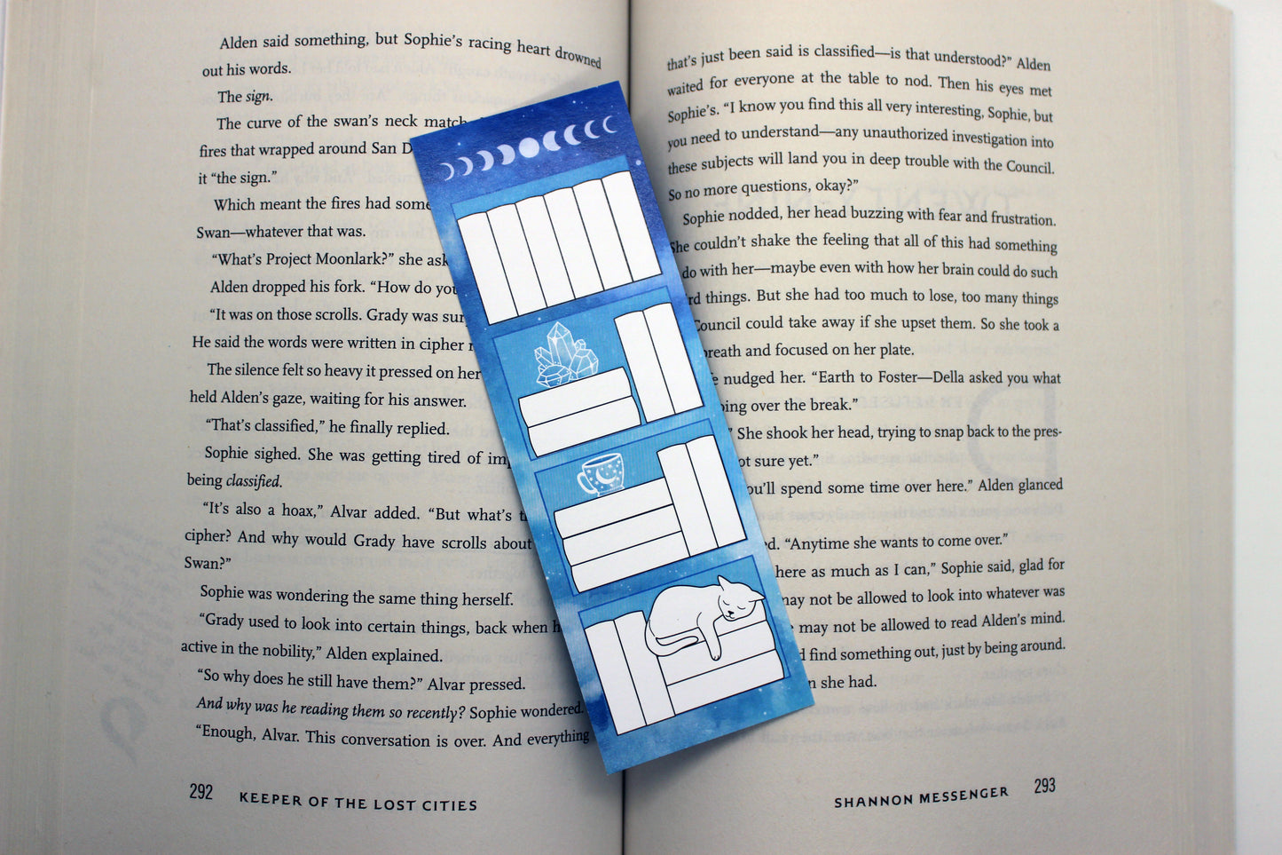 Blue Reading Tracker Bookmark | Holographic Foil Bookmark