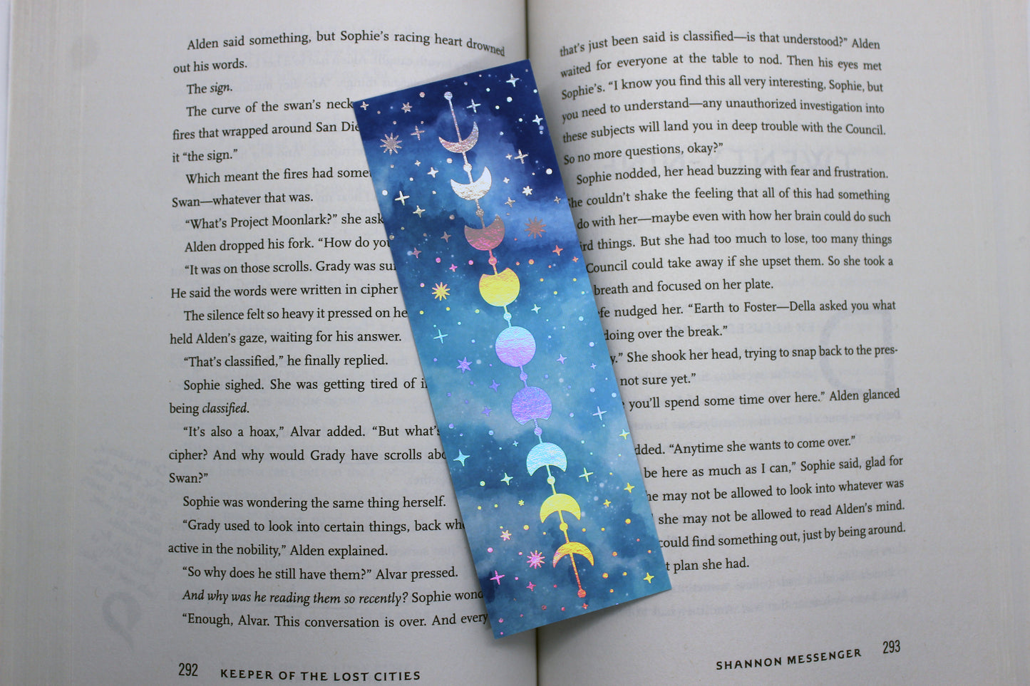 Blue Reading Tracker Bookmark | Holographic Foil Bookmark