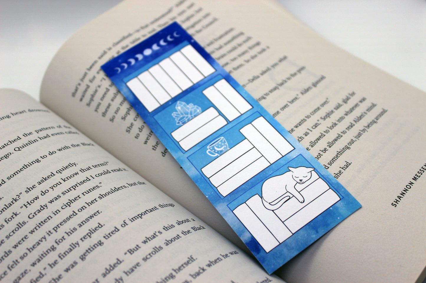 Blue Reading Tracker Bookmark | Holographic Foil Bookmark