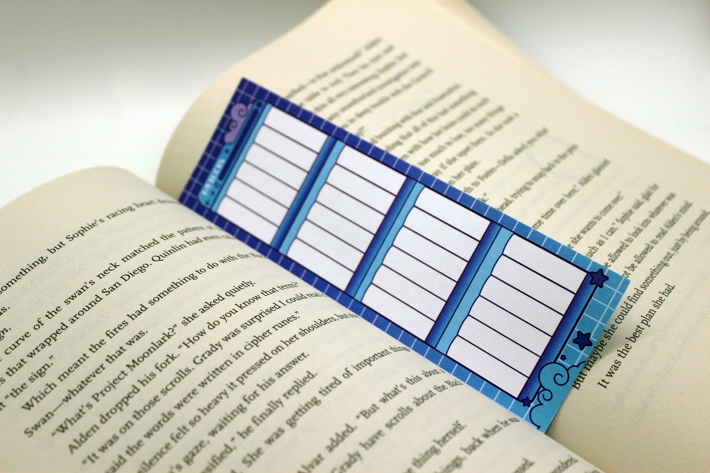 Purple & Blue Reading Tracker Bookmark | Holographic Foil Bookmark