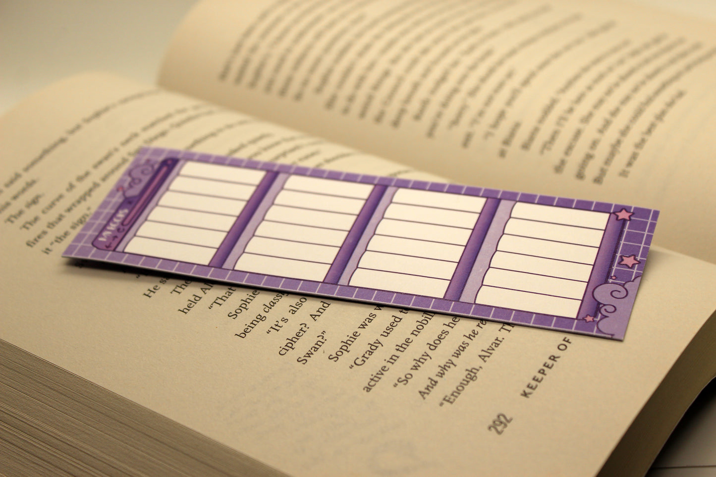 Purple Reading Tracker Bookmark | Holographic Foil Bookmark