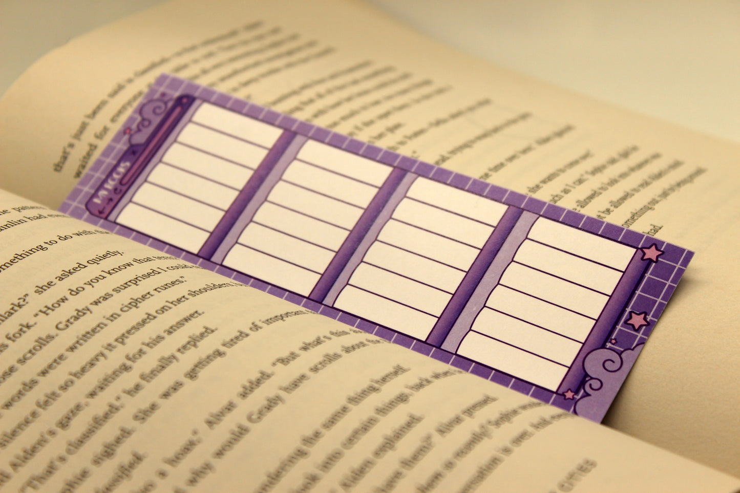 Purple Reading Tracker Bookmark | Holographic Foil Bookmark