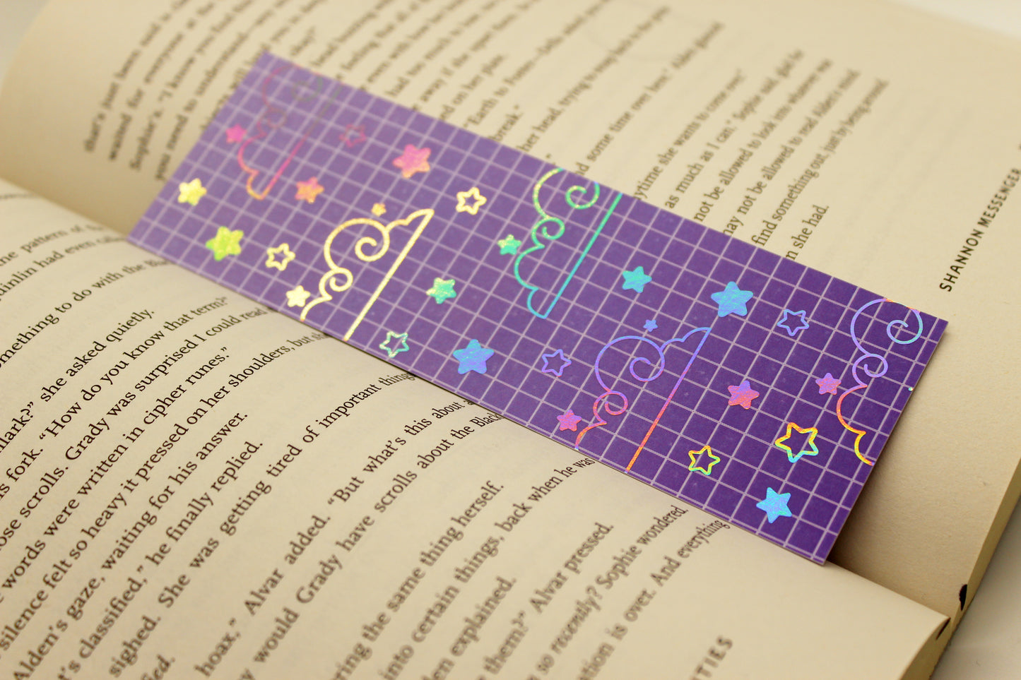 Purple Reading Tracker Bookmark | Holographic Foil Bookmark