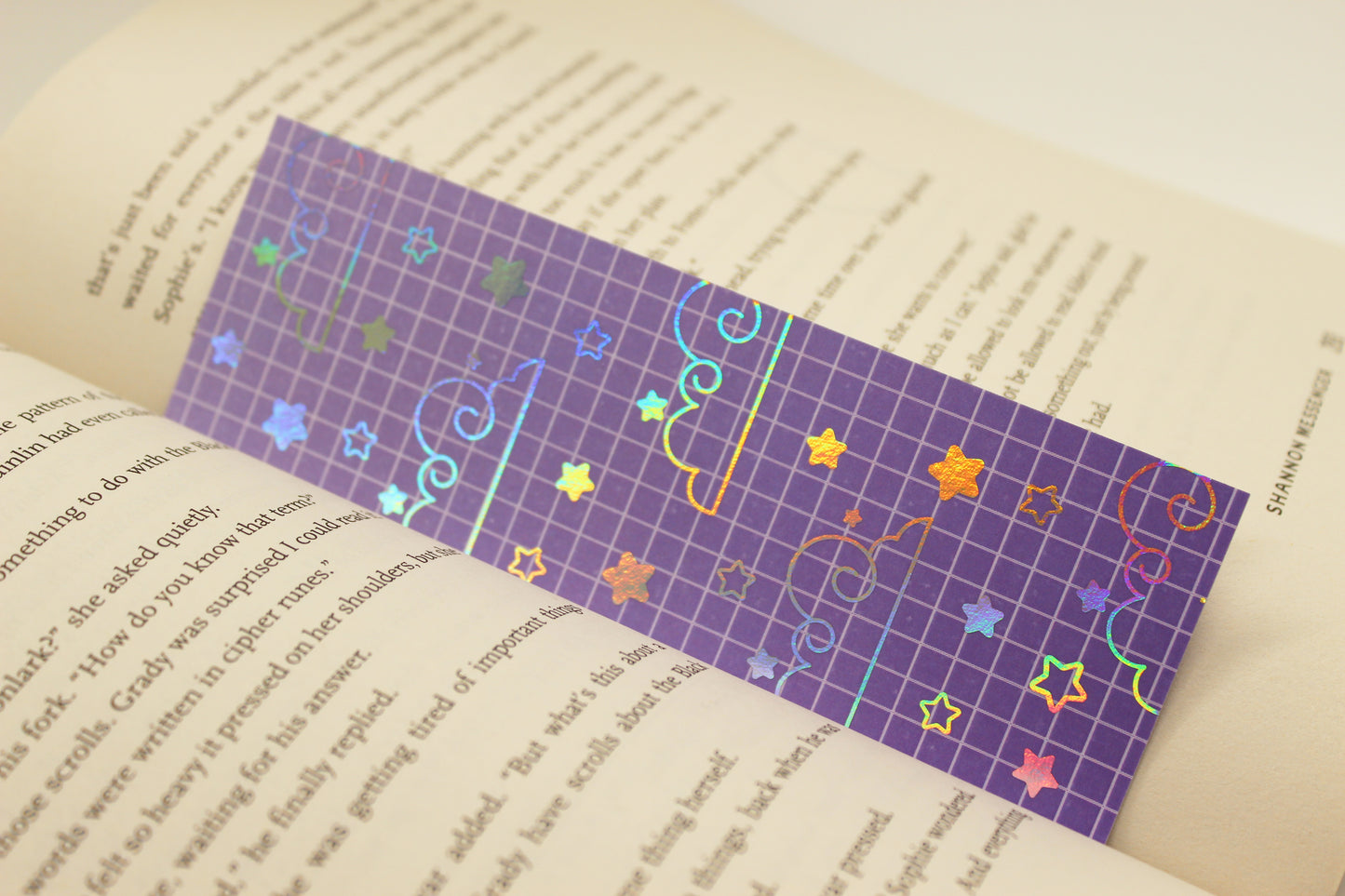 Purple Reading Tracker Bookmark | Holographic Foil Bookmark