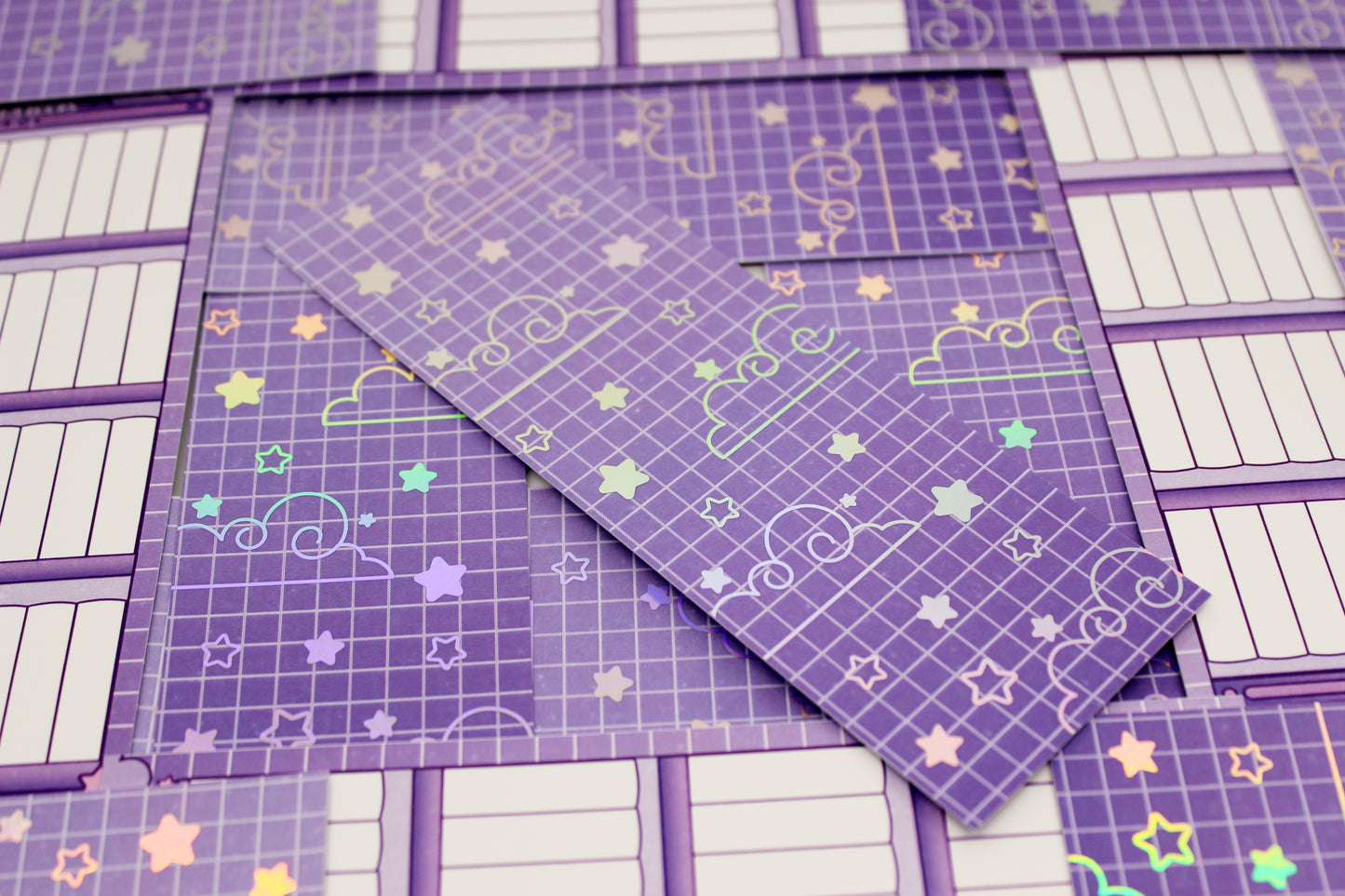 Purple Reading Tracker Bookmark | Holographic Foil Bookmark