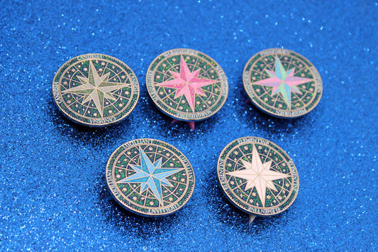 Keeper of the Lost Cities inspired bookish enamel pin unmapped stars