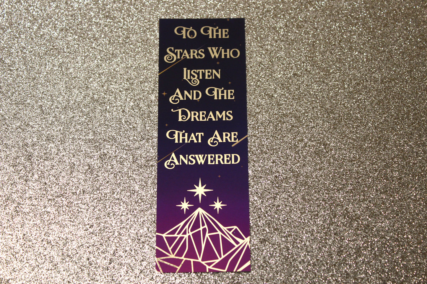 A Court of Thorns and Roses inspired bookish foil bookmark