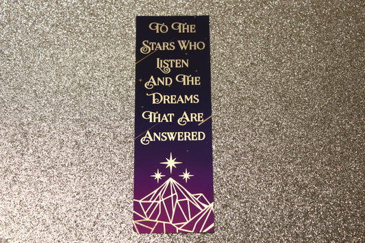 A Court of Thorns and Roses inspired bookish foil bookmark