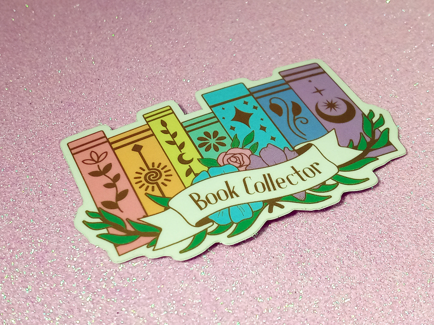 Book collector bookish waterproof vinyl mirror sticker