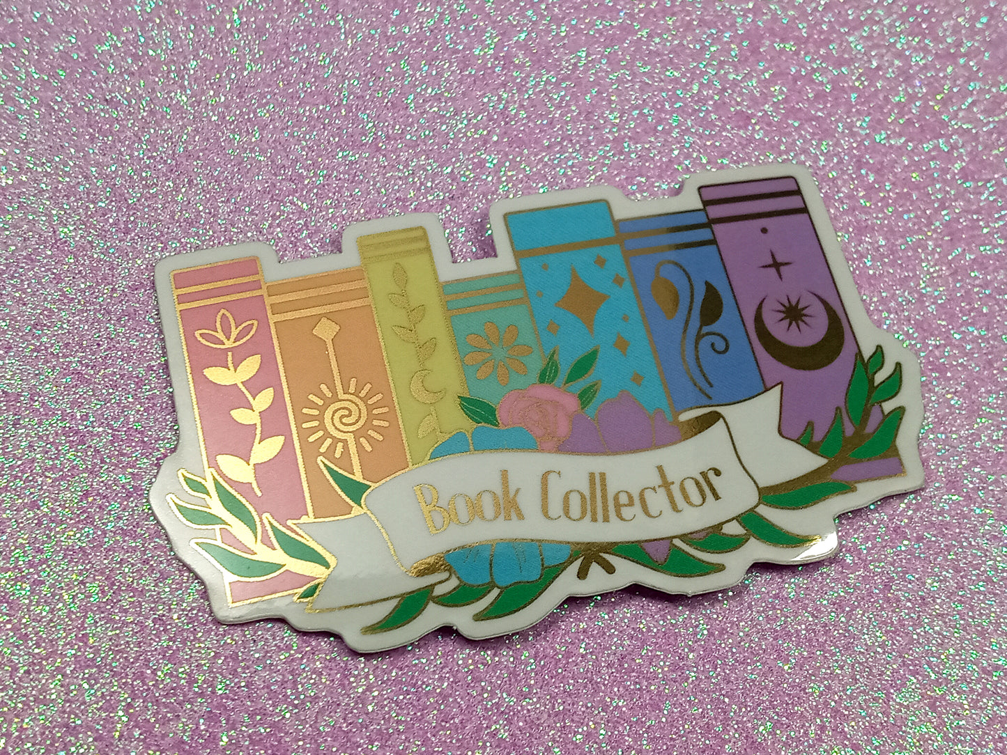 Book collector bookish waterproof vinyl mirror sticker