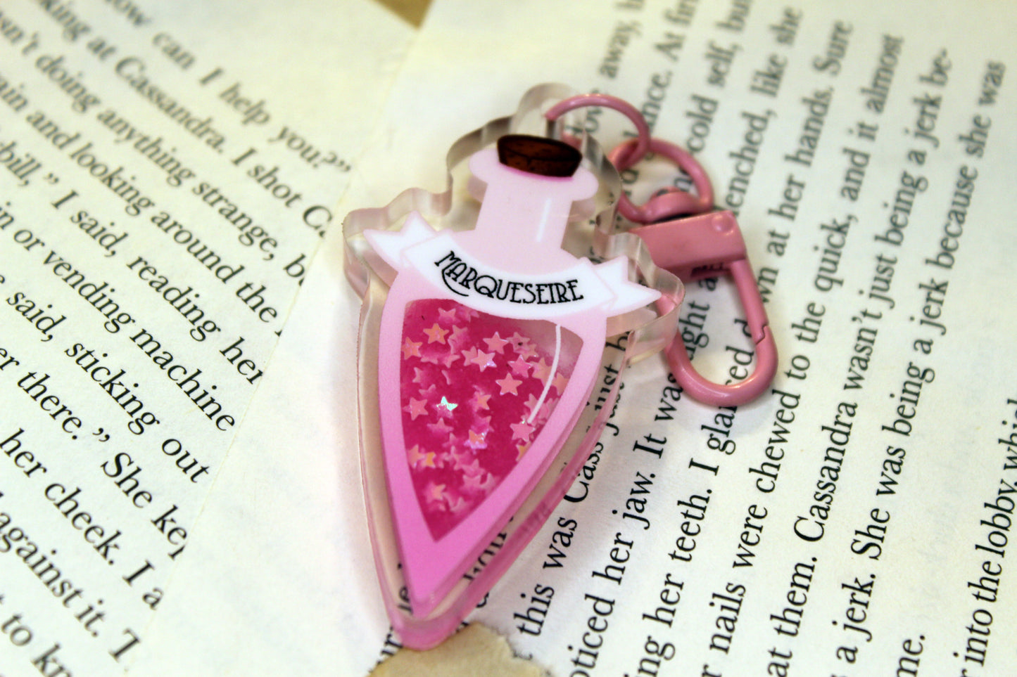 Keeper of the Lost Cities inspired bookish acrylic charm bootled unmapped stars