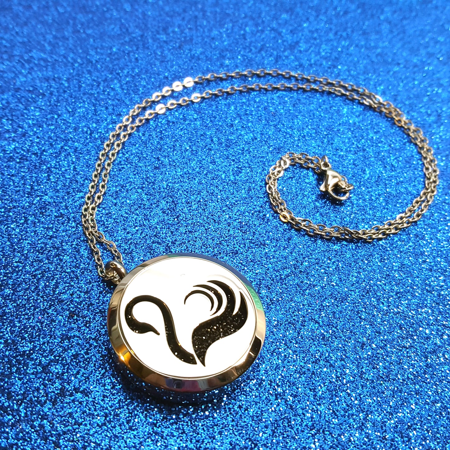 Black Swan inspired bookish oil diffuser necklace