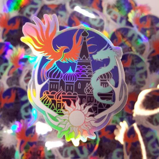 Grisha trilogy inspired bookish holographic sticker
